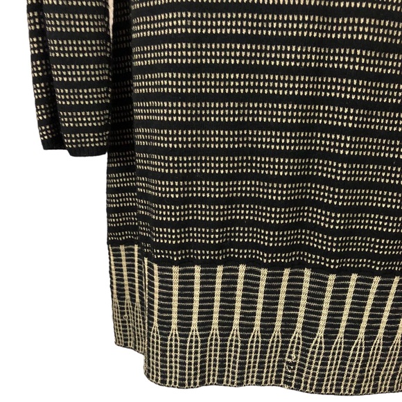 Women's Max Studio Multi Patterned Textured Black and Beige Dress. Size Medium. - Picture 9 of 13